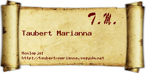 Taubert Marianna névjegykártya